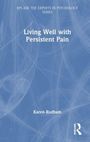 Buchtitel: "Living Well with Persistent Pain" von Karen Rodham. Blaues Cover mit abstrakten weißen Linien.