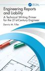 "Engineering Reports and Liability" von Dennis M. Filler. Zwei Stifte liegen auf Konstruktionsplänen.