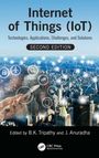 "Internet of Things (IoT), Second Edition. Technologien, Anwendungen, Herausforderungen und Lösungen. Skyline mit digitalen Symbolen."