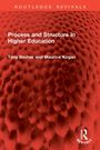 "Process and Structure in Higher Education", Tony Becher, Maurice Kogan. Rotes, wabenartiges Muster im Hintergrund.
