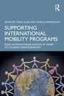 Buchtitel: "Supporting International Mobility Programs". Bunte Kreidezeichnungen von Menschen und Globus darunter.