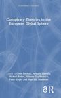 „Conspiracy Theories in the European Digital Sphere“, blaues Design mit abstrakten Linien, Routledge-Logo unten.