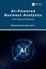 Titel: "AI-Powered Business Analytics: From Data to Decisions" von Muhammad Usman Tariq. Unten: Blaues AI-Design.