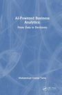 AI-Powered Business Analytics: From Data to Decisions. Muhammad Usman Tariq. Blaues abstraktes Muster im Hintergrund.