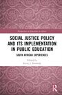 Oben: "Perspectives on Education in Africa".  
Mitte: "SOCIAL JUSTICE POLICY AND ITS IMPLEMENTATION IN PUBLIC EDUCATION".  
Unten: "Edited by Kerry J. Kennedy".   
Überwiegend rosa Muster im Hintergrund.