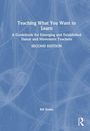 Text: "Teaching What You Want to Learn: A Guidebook for Emerging and Established Dance and Movement Teachers, SECOND EDITION, Bill Evans". Hintergrund: blau mit weißen abstrakten Linien.