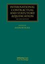 „International Contractual and Statutory Adjudication, Second Edition, edited by Andrew Burr“, grüner Buchumschlag, gelbe Schrift.