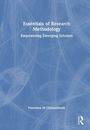 Text: "Essentials of Research Methodology: Empowering Emerging Scholars" von Poornima M Charantimath. Abstraktes Design.