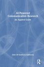 Text: "AI-Powered Communication Research: An Applied Guide. Univ Of Southern California." Blaues Cover mit feinen Linien.