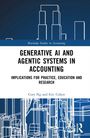"Generative AI and Agentic Systems in Accounting: Implications for Practice, Education and Research". Cory Ng and Eric Cohen. Illustration zeigt blaue Baupläne von Gebäuden.