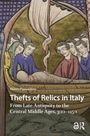 "Thefts of Relics in Italy" von Marco Papasidero. Mittelalterliche Illustration von Menschen um einen leblosen Körper.