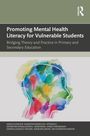 Titel: Promoting Mental Health Literacy for Vulnerable Students; Bunte Aquarellsilhouette eines Kopfes.