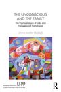 "The Unconscious and the Family" von Anna Maria Nicolò. Illustration: Bunte, abstrakte Familienszene mit geometrischen Formen.