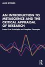 „AN INTRODUCTION TO METASCIENCE AND THE CRITICAL APPRAISAL OF RESEARCH“ ist in weißer Schrift auf dunkelblauem Hintergrund. Darunter ein bunter, wellenförmiger Graph.