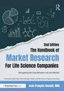 2nd Edition: The Handbook of Market Research for Life Science Companies. Diagramme und Moleküle auf dunklem Hintergrund.