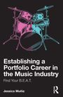 „Establishing a Portfolio Career in the Music Industry“. Illustration eines Schlagzeugs in Pink und Blau.