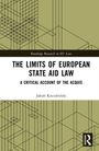 Buchtitel: "The Limits of European State Aid Law". Autor: Jakub Kociubiński. Geometrische Muster und Routledge-Logo.