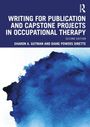 "Writing for Publication and Capstone Projects in Occupational Therapy, Second Edition" von Sharon A. Gutman und Diane Powers Dirette. Unten eine blaue Aquarellform.