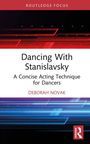 "Dancing With Stanislavsky: A Concise Acting Technique for Dancers" von Deborah Novak. Grafische rote und blaue Linien.
