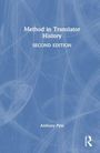„Method in Translator History, Second Edition“, von Anthony Pym. Blaues Cover mit abstraktem, linearem Muster.
