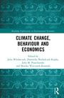 "Climate Change, Behaviour and Economics" steht in großer Schrift. Herausgeber: Julia Wlodarczyk, Dominika Bochańczyk-Kupka, Julia M. Puaschunder, Monika Wieczorek-Kosmala. Grünes, gemustertes Hintergrunddesign.