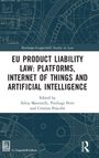 Das Cover zeigt den Titel "EU Product Liability Law: Platforms, Internet of Things and Artificial Intelligence". Im Hintergrund technische Zeichnungen.