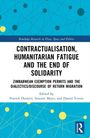 Text: "CONTRACTUALISATION, HUMANITARIAN FATIGUE AND THE END OF SOLIDARITY." Blaues geometrisches Muster im Hintergrund.