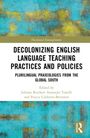 Buchtitel: "Decolonizing English Language Teaching Practices and Policies" - Farbenfrohes Cover mit blauen und gelben Akzenten.