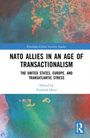 "NATO Allies in an Age of Transactionalism" steht in schwarzem Text auf weißem Hintergrund. Darunter bunte Struktur.
