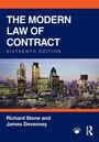 "The Modern Law of Contract, Sixteenth Edition" von Richard Stone und James Devenney. Skyline einer Großstadt bei Dämmerung.