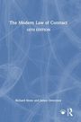 "The Modern Law of Contract, 16th Edition" von Richard Stone und James Devenney. Abstrakte blaue Hintergrundgrafik.