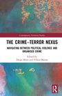 „The Crime–Terror Nexus“; ein Buchcover mit abstrakten blauen und roten Mustern.