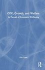 Buchtitel: "GDP, Growth, and Welfare: In Pursuit of Economic Wellbeing" von Vito Tanzi. Abstrakte blaue Muster im Hintergrund.