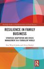 „RESILIENCE IN FAMILY BUSINESS“, strategische Anpassung in Krisen. Autoren: Ewa Więcek-Janka und Alicja Hadryś. Bunte geometrische Formen.