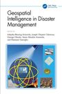 Buchtitel: "Geospatial Intelligence in Disaster Management". Bild mit grafischen Elementen und Fotos zu Technologie und Umwelt.