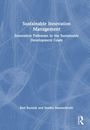 Titel: "Sustainable Innovation Management". Autoren: Bart Bossink und Sandra Hasanefendic. Abstrakte blaue Hintergrundgrafik.