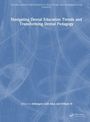 Der Titel lautet: "Navigating Dental Education Trends and Transforming Dental Pedagogy". Blau-weißer Hintergrund mit abstrakten Linien.