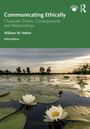 "Communicating Ethically: Character, Duties, Consequences, and Relationships" von William W. Neher, Fifth Edition. Seerosen auf einem Teich im Vordergrund, Baumlinie am Horizont bei Sonnenuntergang.