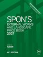 „SPON'S EXTERNAL WORKS AND LANDSCAPE PRICE BOOK 2027, EDITED BY AECOM, 46TH EDITION“. Grüner Hintergrund mit geometrischen Mustern.