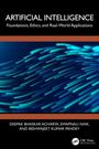Titel: "ARTIFICIAL INTELLIGENCE: Foundations, Ethics, and Real-World Applications" von Acharya, Naik, Pandey. Blaues, dynamisches Muster.