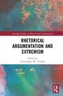 "Rhetorical Argumentation and Extremism" von Christopher W. Tindale. Abstrakte, bunte Aquarell-Hintergrundillustration.