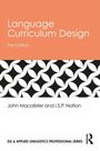 Text: "Language Curriculum Design, Third Edition, John Macalister and I.S.P. Nation." Schwarze Muster auf weißem Hintergrund.