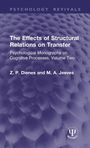 Oberer Text: "PSYCHOLOGY REVIVALS". 
Titel: "The Effects of Structural Relations on Transfer" von Z. P. Dienes und M. A. Jeeves. Lila Hintergrund mit Zellstruktur.