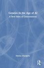 Text: "Genesis in the Age of AI: A New Story of Consciousness. Marina Zilbergerts." Hintergrund: Blau mit weißen Linien.