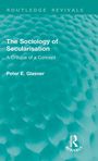 "The Sociology of Secularisation: A Critique of a Concept" von Peter E. Glasner. Blau-grüner Hintergrund, abstraktes Muster.