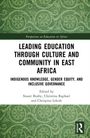 Titel: "Leading Education Through Culture and Community in East Africa". Grüner Hintergrund mit Mustern, rechts ein Verlagslogo.