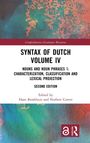 "Syntax of Dutch Volume IV" wird von einer farbenfrohen, abstrakten Illustration umrahmt. Links unten ist ein Logo.