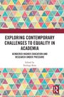 Oben Dreiecksmuster, unten Text: "Exploring Contemporary Challenges to Equality in Academia", Herausgeber Rodrigo Rosa.