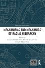 „Mechanisms and Mechanics of Racial Hierarchy“, ethnische und rassische Studien. Blaues technisches Muster als Hintergrund.