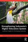 „Strengthening Indonesia’s Higher Education System“ steht zentral. Oben ein Vogel mit langem, farbenprächtigem Gefieder.